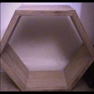 Hexagon mounting wall shelf